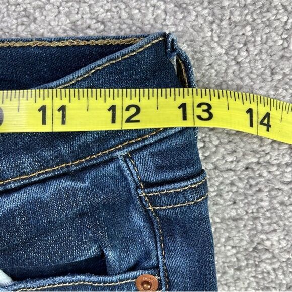 Gap Jeans Women’s 2 Blue Dark Wash Slim Fit Cropped Skinny Leg Low Rise Denim - Picture 10 of 14